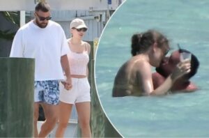 Taylor Swift and Travis Kelce show affection in public while vacationing in the Bahamas” Entertainment Tonight reports on the couple’s affectionate behavior on the trip, including kisses and a s*x trip on the beach..to